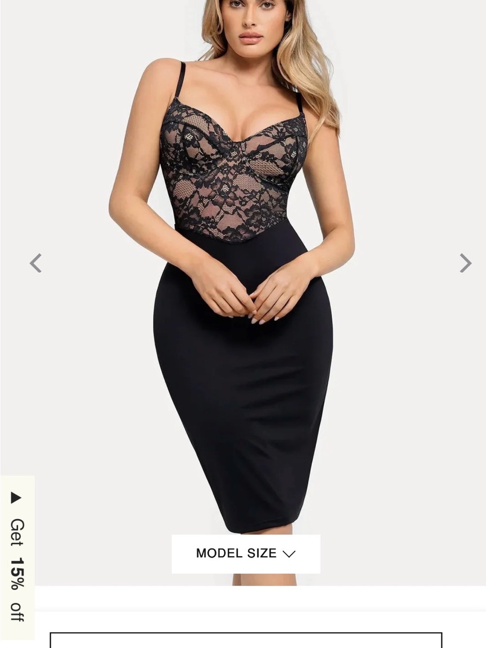 Popilush mid dress shapewear